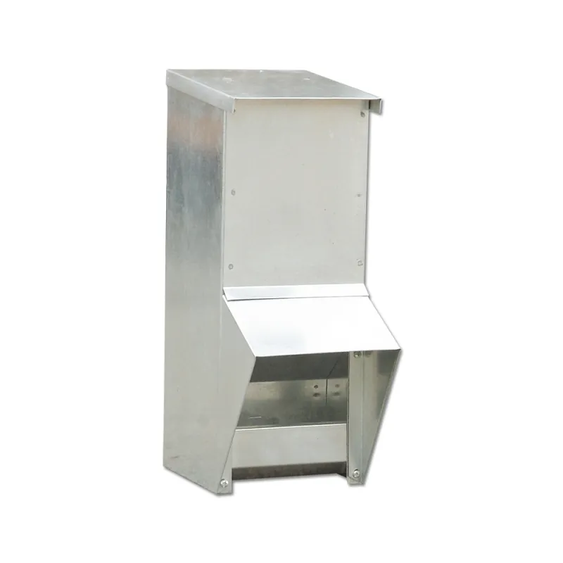 Lot de 10 Mangeoires à trémie métal galvanisée 7kg