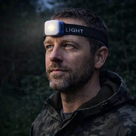 Lampe torche frontale cube 400 lumens, 3 modes d'éclairage