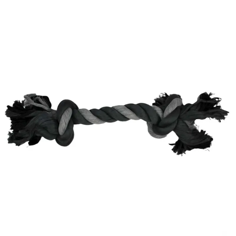 Jouet nœud en coton pour chien - Accessoire mordillage naturel