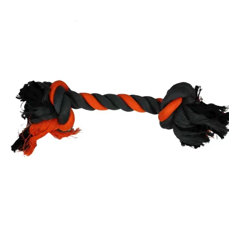 Jouet nœud en coton pour chien - Accessoire mordillage naturel