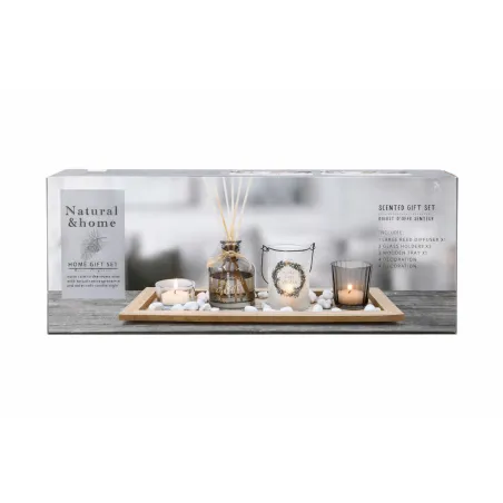 Coffret diffuseur parfum et bougies – Ambiance naturelle et déco