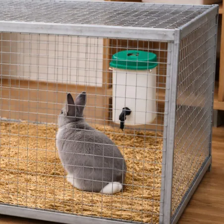 Abreuvoir lapins pipette PVC 1L fixation cage à l'unité