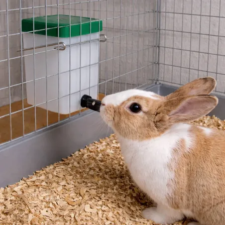 Abreuvoir lapins pipette PVC 0,5 L fixation cage