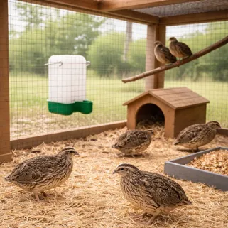 Abreuvoir de cage 1L poussins cailles ou oiseaux OLBA