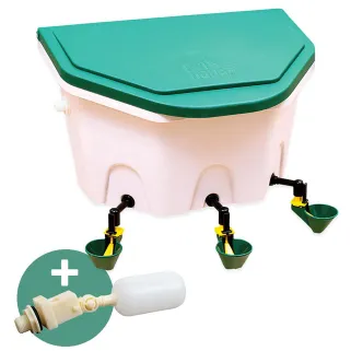 Abreuvoir poule automatique Aviaqua 8L à coupelles avec flotteur Olba