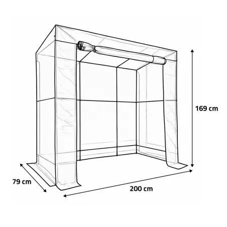 Serre à tomates jardin 79 X 200 X 169 cm