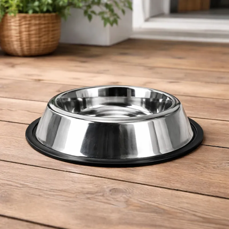 Gamelle pour chiens acier inoxydable 33,5 x 7 cm 1,7L