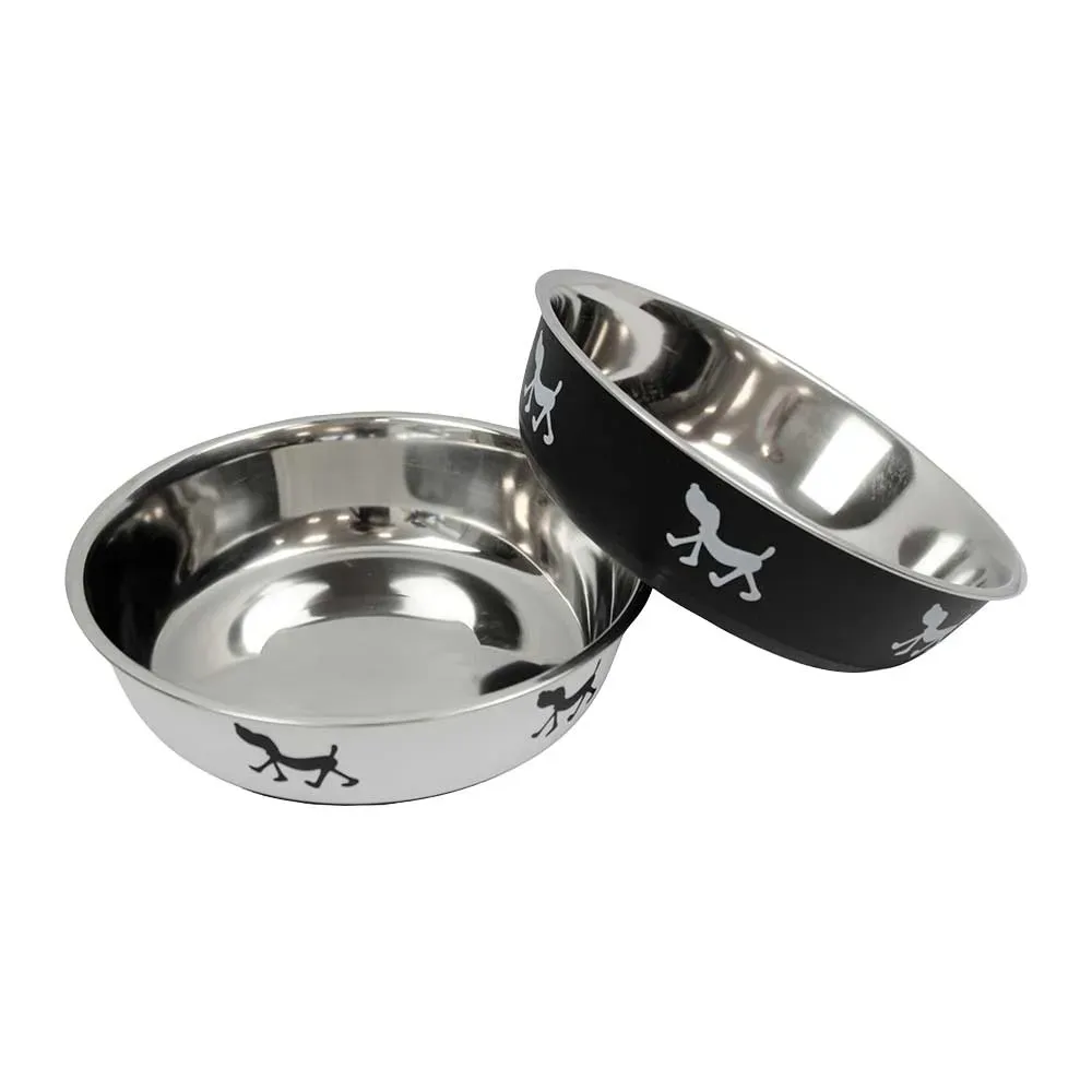 Gamelle pour chien en acier inoxydable avec base antidérapante