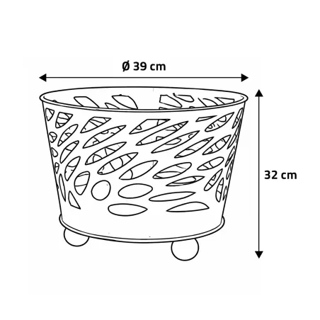 Brasero en métal Ø39xH32 cm