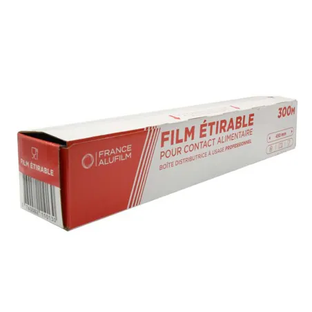 Rouleau de film étirable alimentaire 300 m x 30 cm