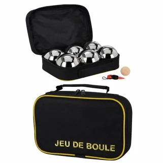Jeu de pétanque 6 boules acier – Set complet avec but et sac