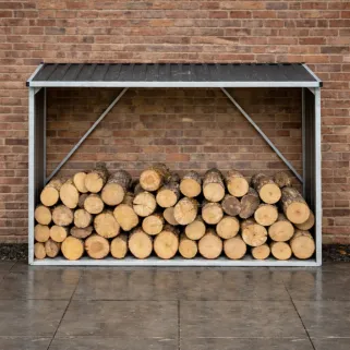 Abri Bûches Métal 2,6 Stères pour Bûches de 50 cm