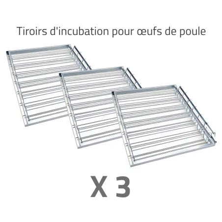 Kit couveuse évolutive 3 tiroirs poule + humidificateur