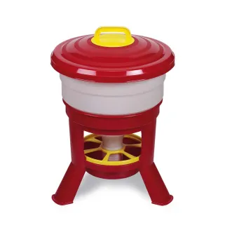 Kit Impérial Mangeoire & Abreuvoir 30L pour Volailles - Bleu/Rouge/Blanc Gaun