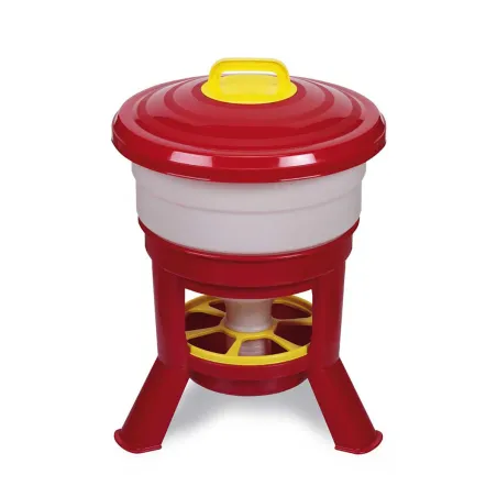 Kit Impérial Mangeoire & Abreuvoir 30L pour Volailles - Bleu/Rouge/Blanc Gaun