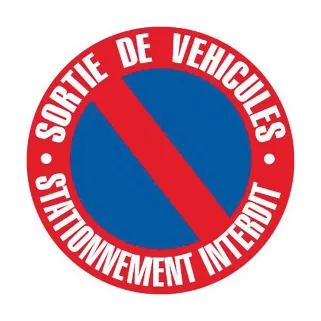 Disque de Stationnement Interdit Ø 25 cm - Signalisation Sortie de Véhicules