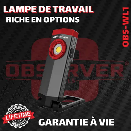 Lampe de travail SLIM OBSERVER - Rechargeable USB-C 1000 Lumens