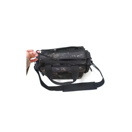 Sacoche Militaire Black Camo - Polyester 600D Résistant