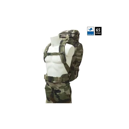 Sac à dos militaire tactique 65L - Polyester Ripstop - Dos rembourré