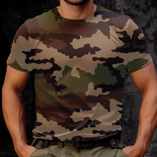 T-shirt Homme Camouflage CE - 100% Coton Peigné 180g/m²