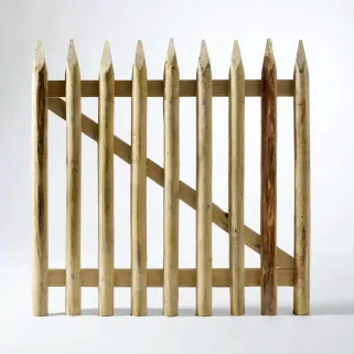 Portillon en Châtaignier Chambert 1x1m - Finition Semi-Jointif