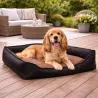 Coussin noir assise marron 300d 90x70x20cm