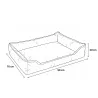 Coussin noir assise marron 300d 90x70x20cm