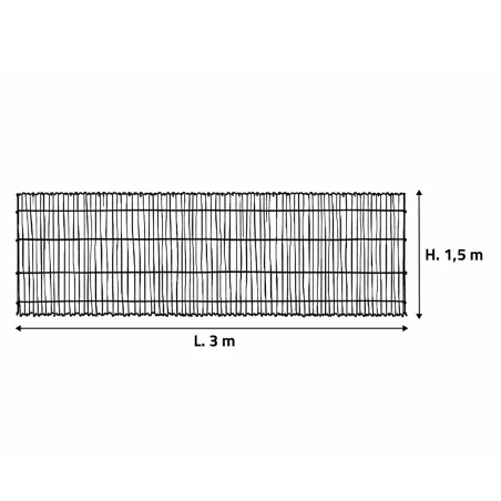 Canisse bambou fendu - Largeur 3 m sur hauteur 1,5 m occultation naturelle