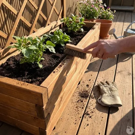Jardinière bois autoclave classe 3 avec treillis 90x31x140cm
