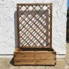 Jardinière bois autoclave classe 3 avec treillis 90x31x140cm
