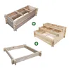 Lot de 3 carrés potager bois de sapin avec géotextile