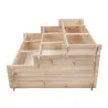 Lot de 3 carrés potager bois de sapin avec géotextile