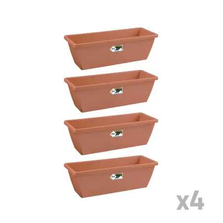 Lot de 4 Balconnières Elho® 70x16cm en terre cuite