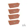 Lot de 4 Balconnières Elho® 50x16cm en plastique effet terre cuite