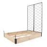 Carré potager bois avec treillis 115 x 80 x 128 cm