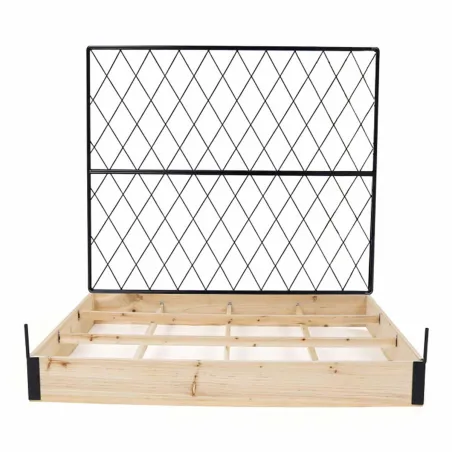 Carré potager bois avec treillis 115 x 80 x 128 cm