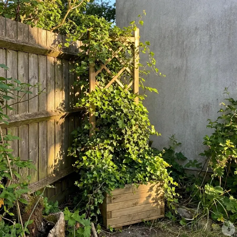 Bac à fleurs en bois avec treillis 40x31x140cm