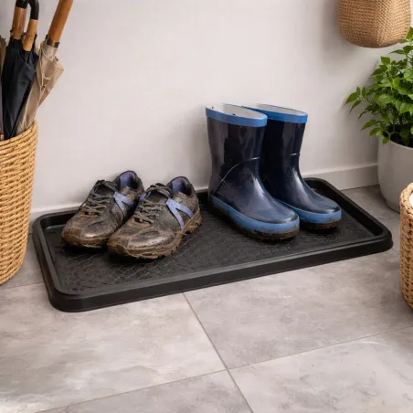 Tapis flexible polyvalent 60x40cm noir chaussures maison voiture