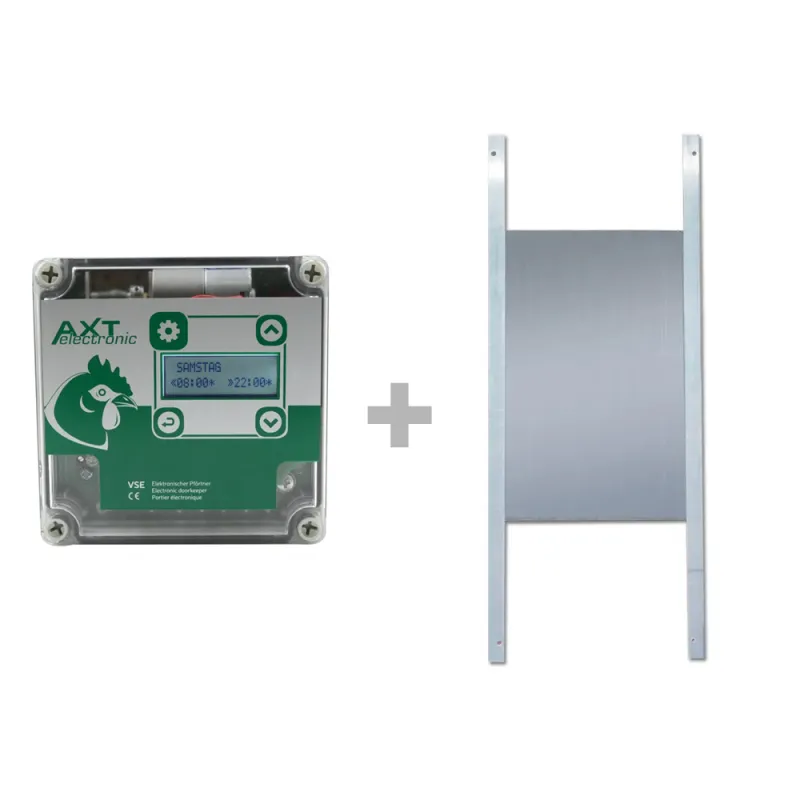 Portier à horloge + trappe standard 22x33cm