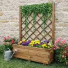 Lot de 2 Jardinières avec treillis en bois autoclave
