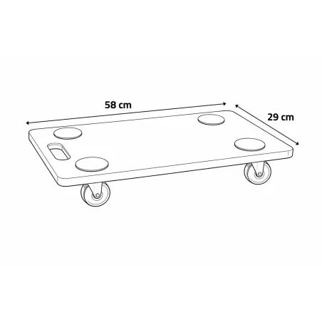 Chariot de transport 58x29cm