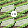 Lot de 4 Tunnels de croissance 3m pour potager