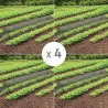 Lot de 4 Tunnels de protection pour potager maillé - 3 m