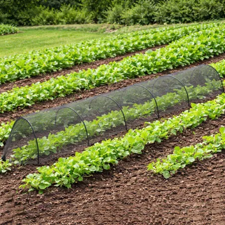 Lot de 4 Tunnels de protection pour potager maillé - 3 m