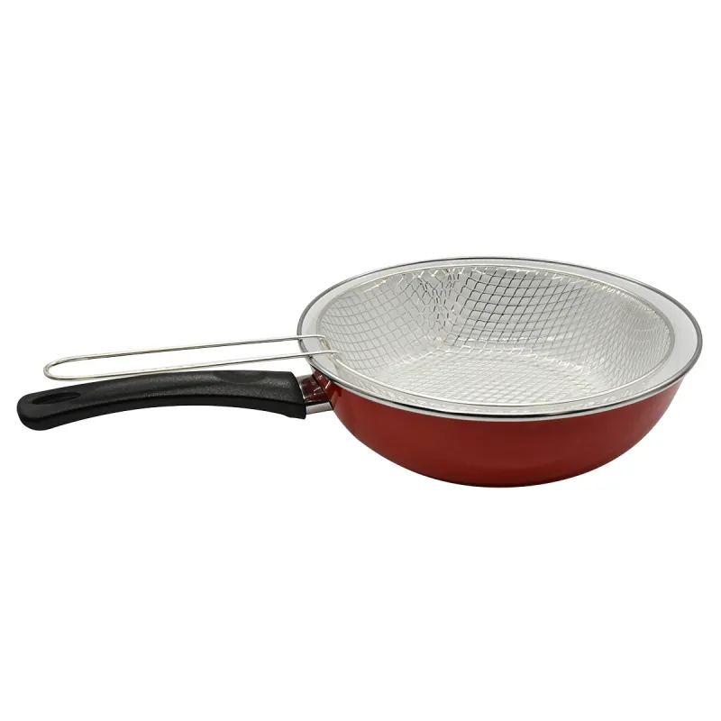 Poêle à friture 26 cm avec panier égouttoir en acier