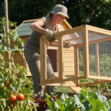 Enclos bois pour poulailler confort 80 X 75 X 60 cm