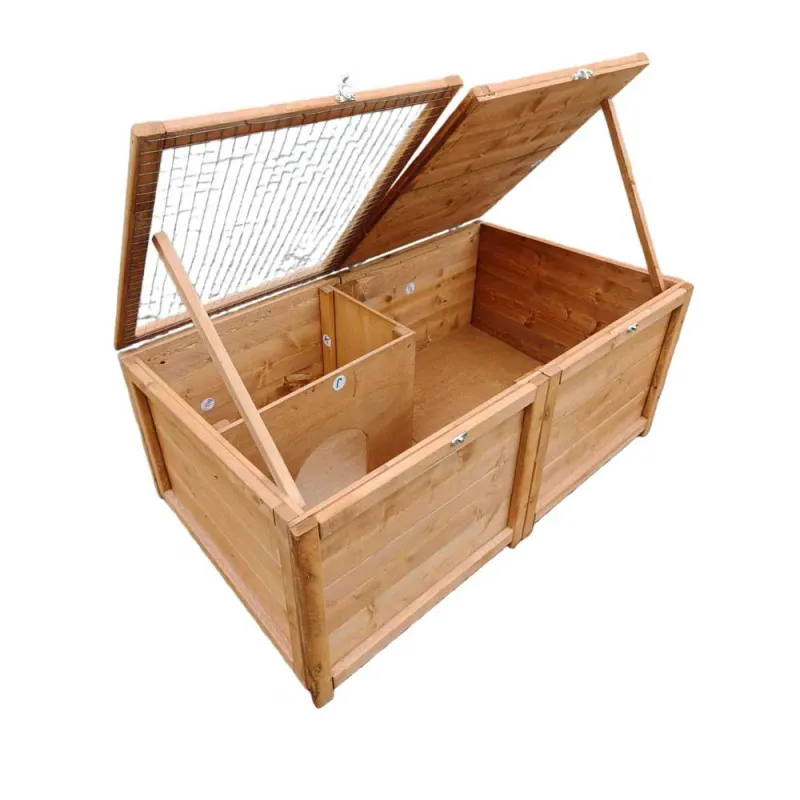Parc abris poussins en bois Ducatillon