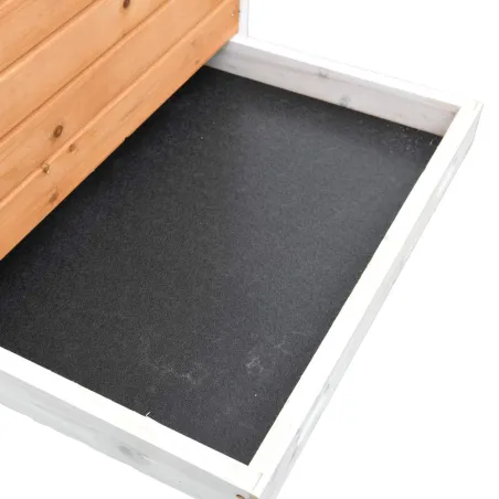 Poulailler bois 3 poules Confort toit plastique 112 x 77 x 92 cm