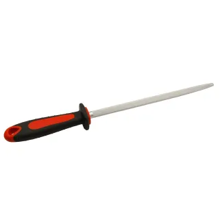 Fusil à aiguiser 30 cm manche bi-matière forme ronde 