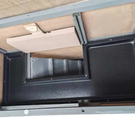 Clapier double pour lapins bois 2 logements toit en asphalte